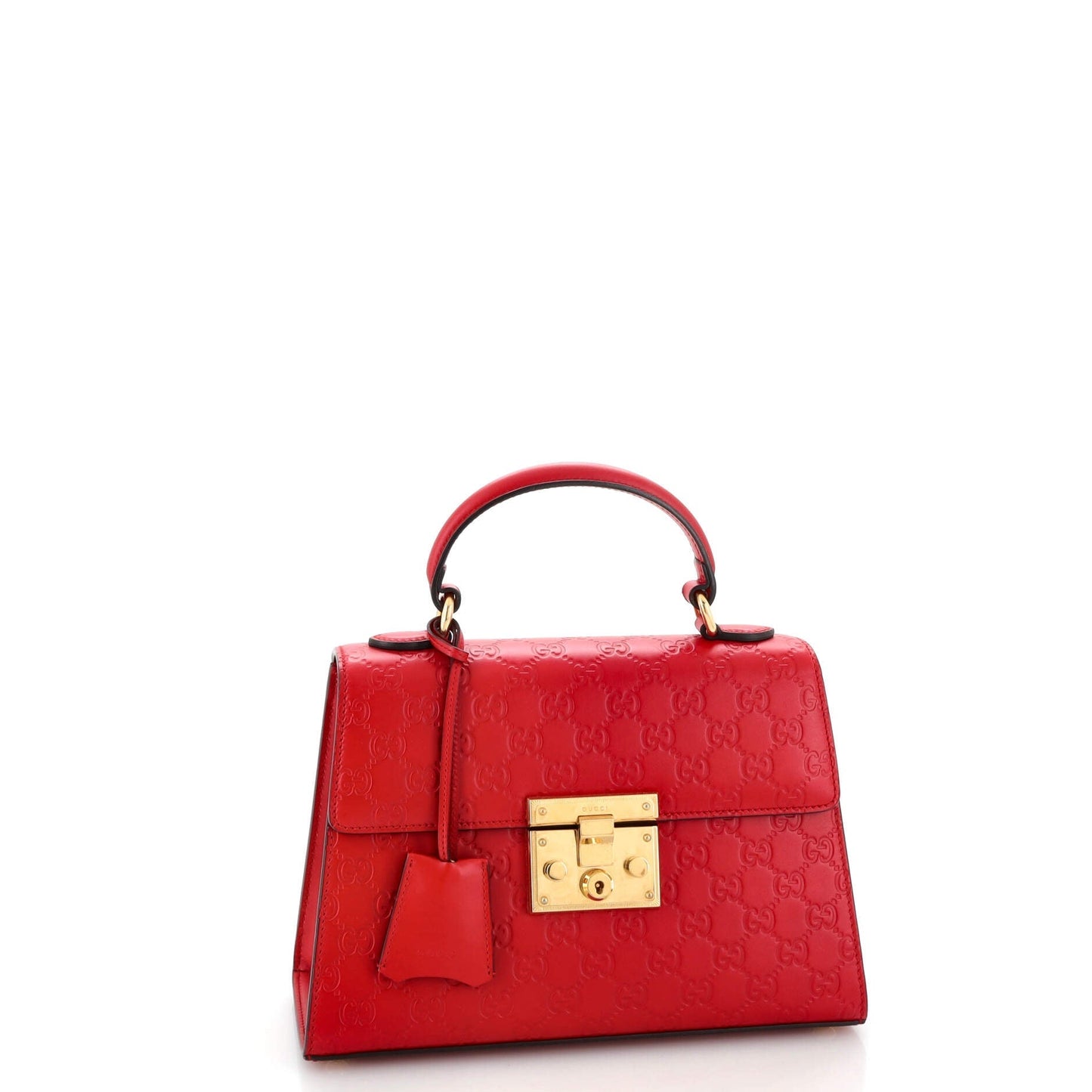 Padlock Top Handle Bag Guccissima Leather Small