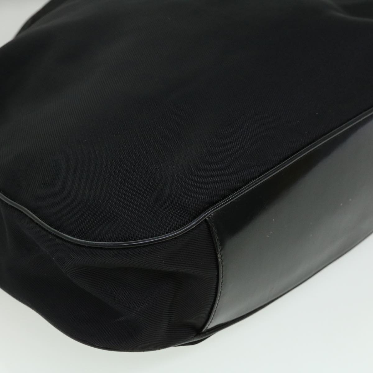 GUCCI Bamboo Hand Bag Canvas Black ac1087