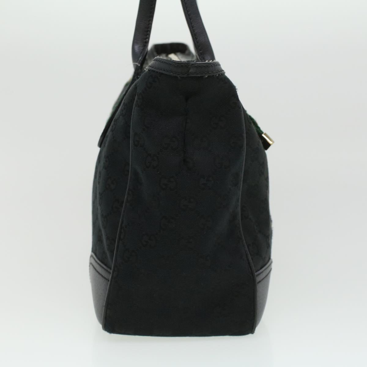 GUCCI GG Canvas Web Sherry Line Shoulder Bag Black Red Green ac1354