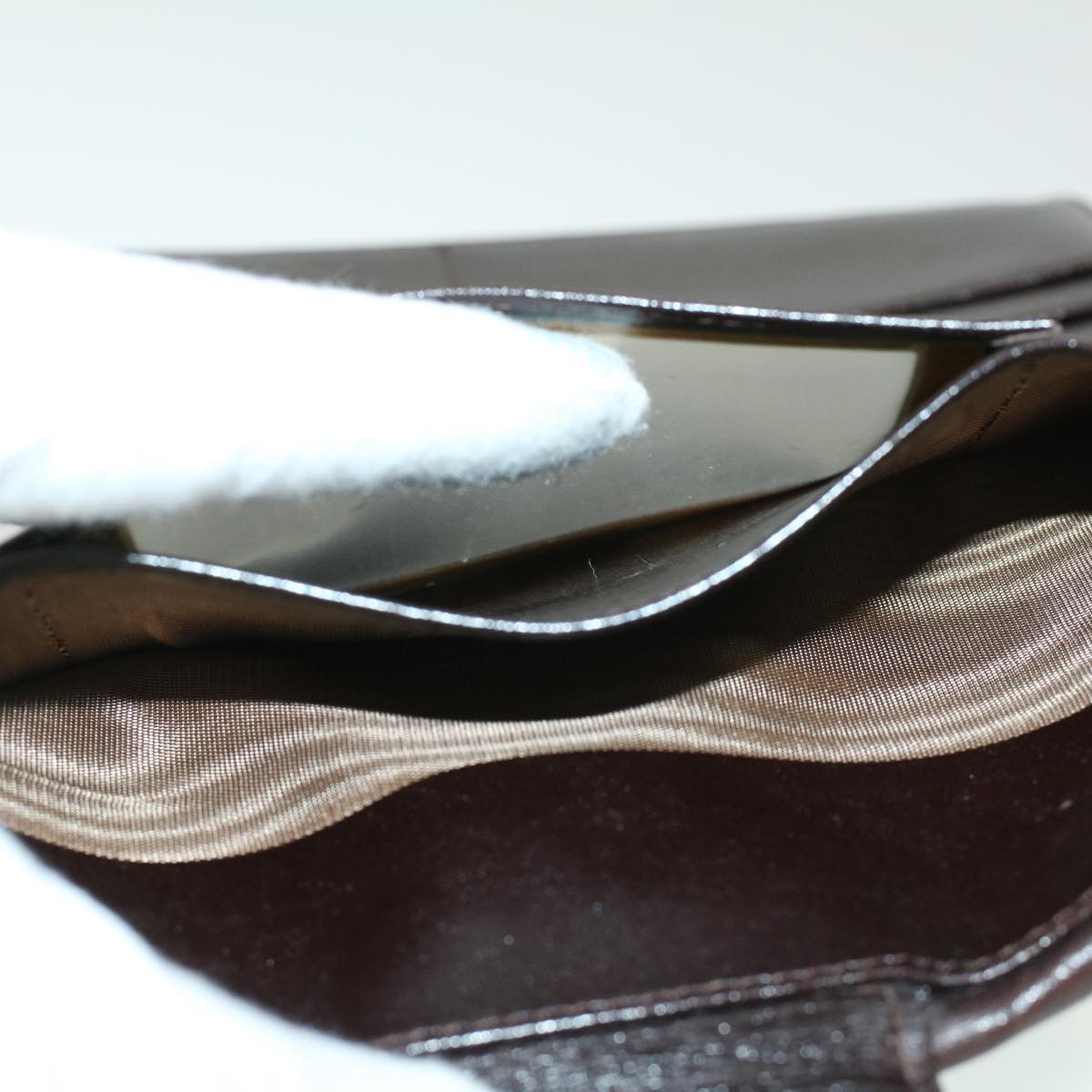 FENDI Zucca Canvas Long Wallet Brown Black ac1385