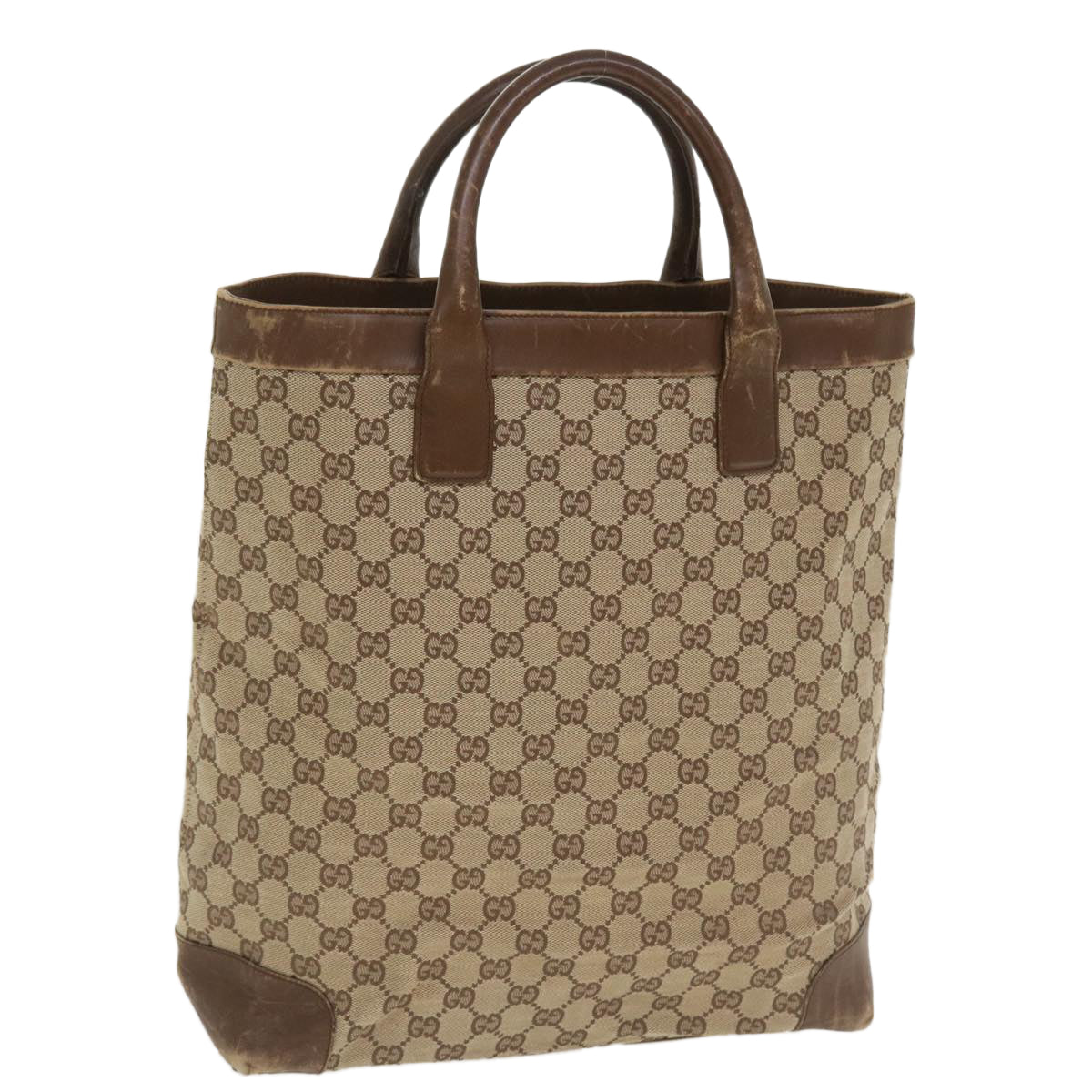 GUCCI GG Canvas Hand Bag Beige 0021121 ac1635