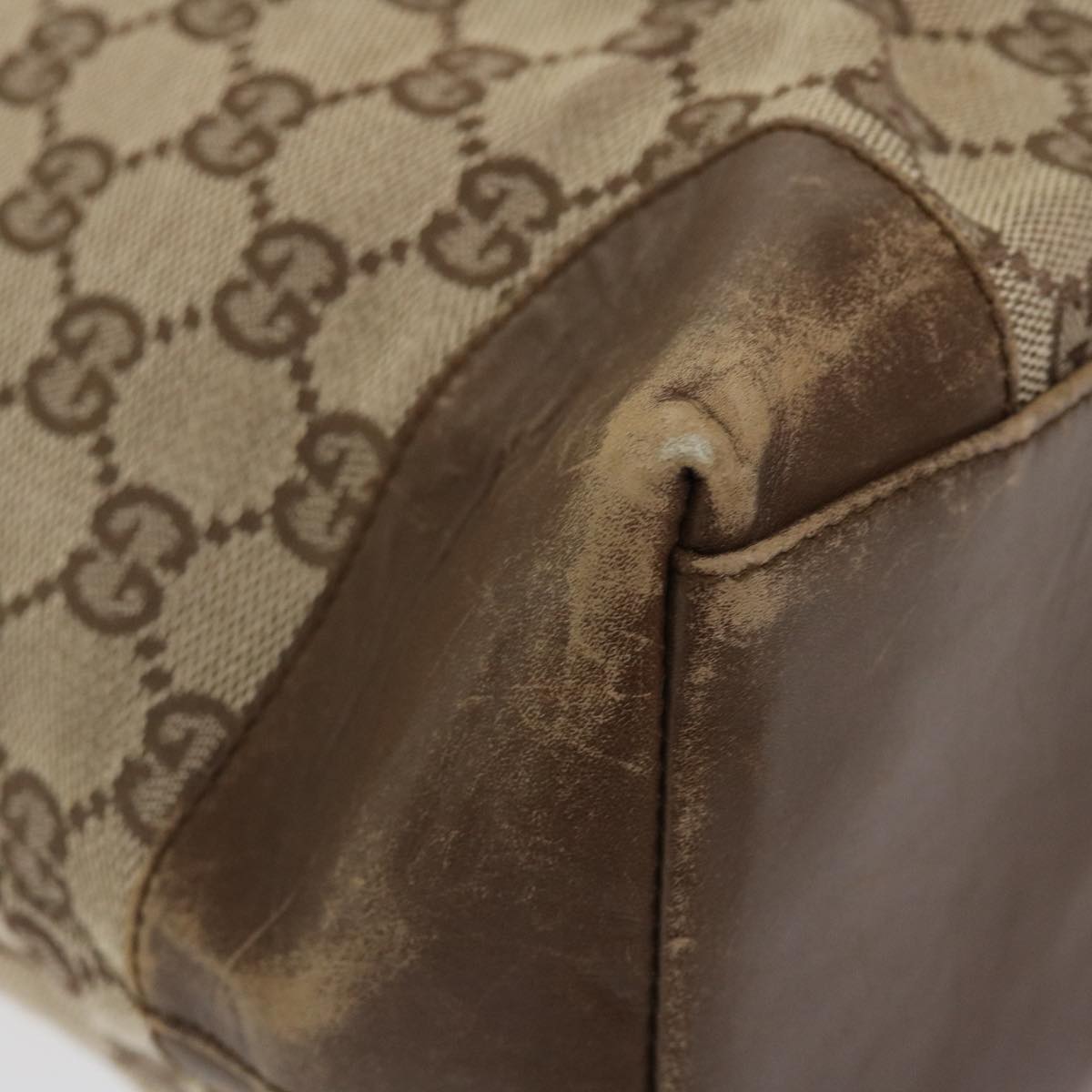 GUCCI GG Canvas Hand Bag Beige 0021121 ac1635