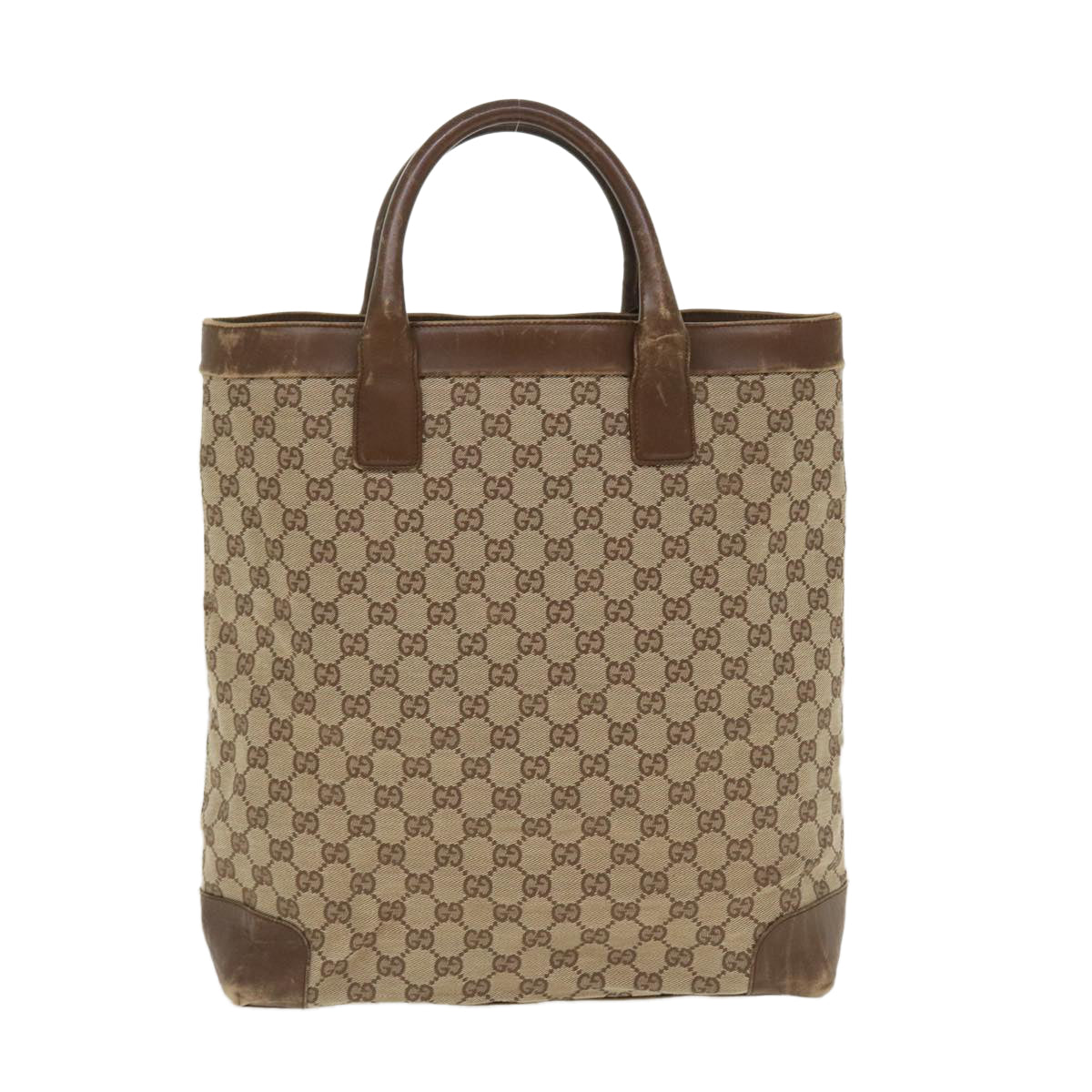 GUCCI GG Canvas Hand Bag Beige 0021121 ac1635