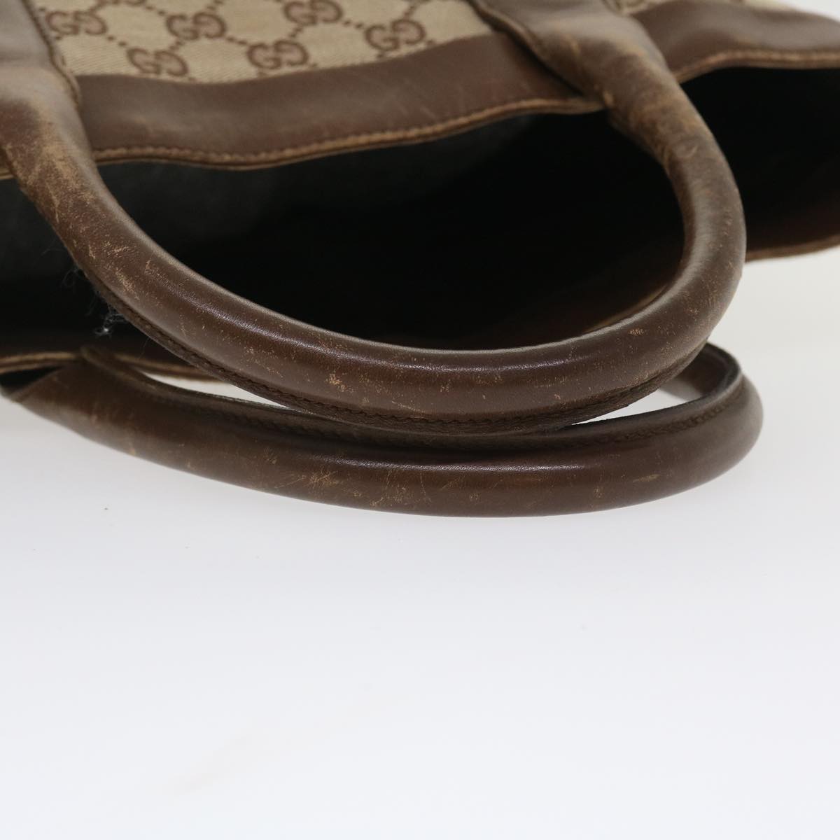 GUCCI GG Canvas Hand Bag Beige 0021121 ac1635
