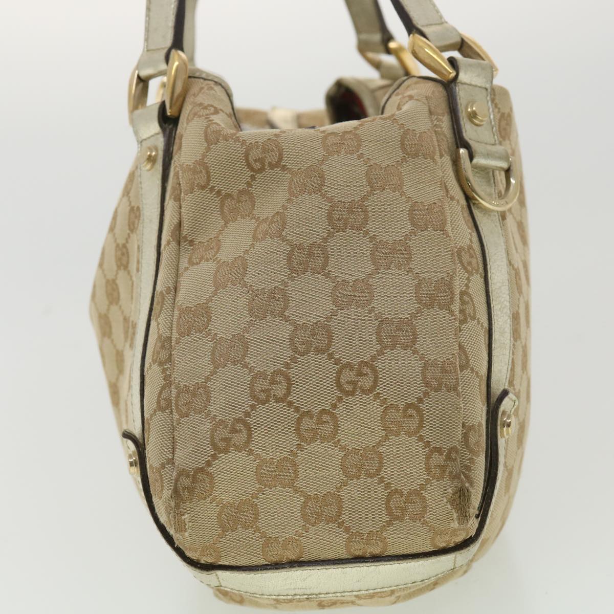 GUCCI GG Canvas Shoulder Bag Beige 130736 ac1684