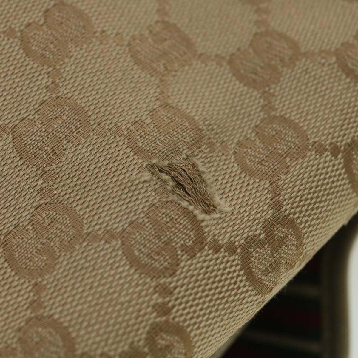 GUCCI GG Canvas Shoulder Bag Beige 130736 ac1684