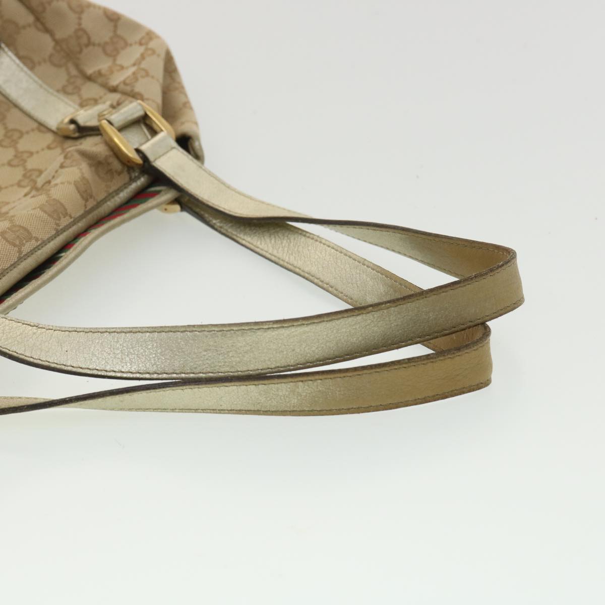 GUCCI GG Canvas Shoulder Bag Beige 130736 ac1684