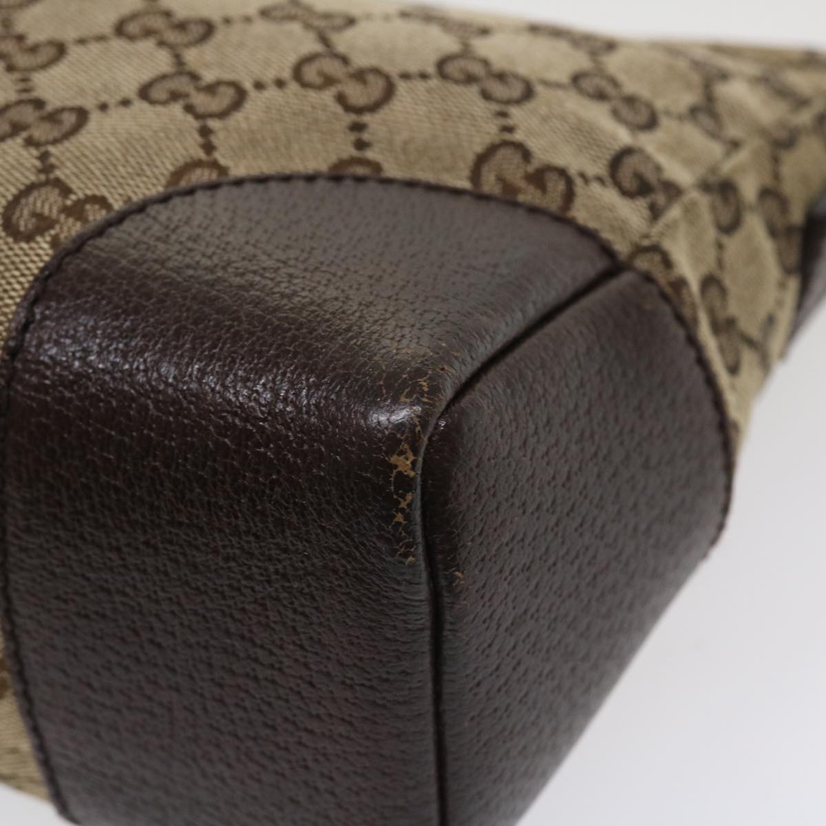 GUCCI GG Canvas Shoulder Bag Canvas Beige Brown 114273 ac1767