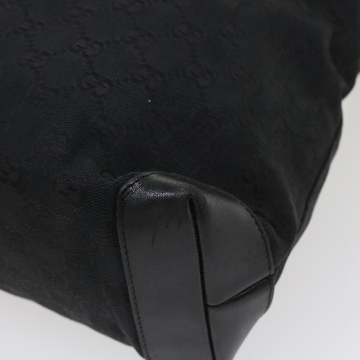 GUCCI GG Canvas Tote Bag Black White 0190402 ac1822