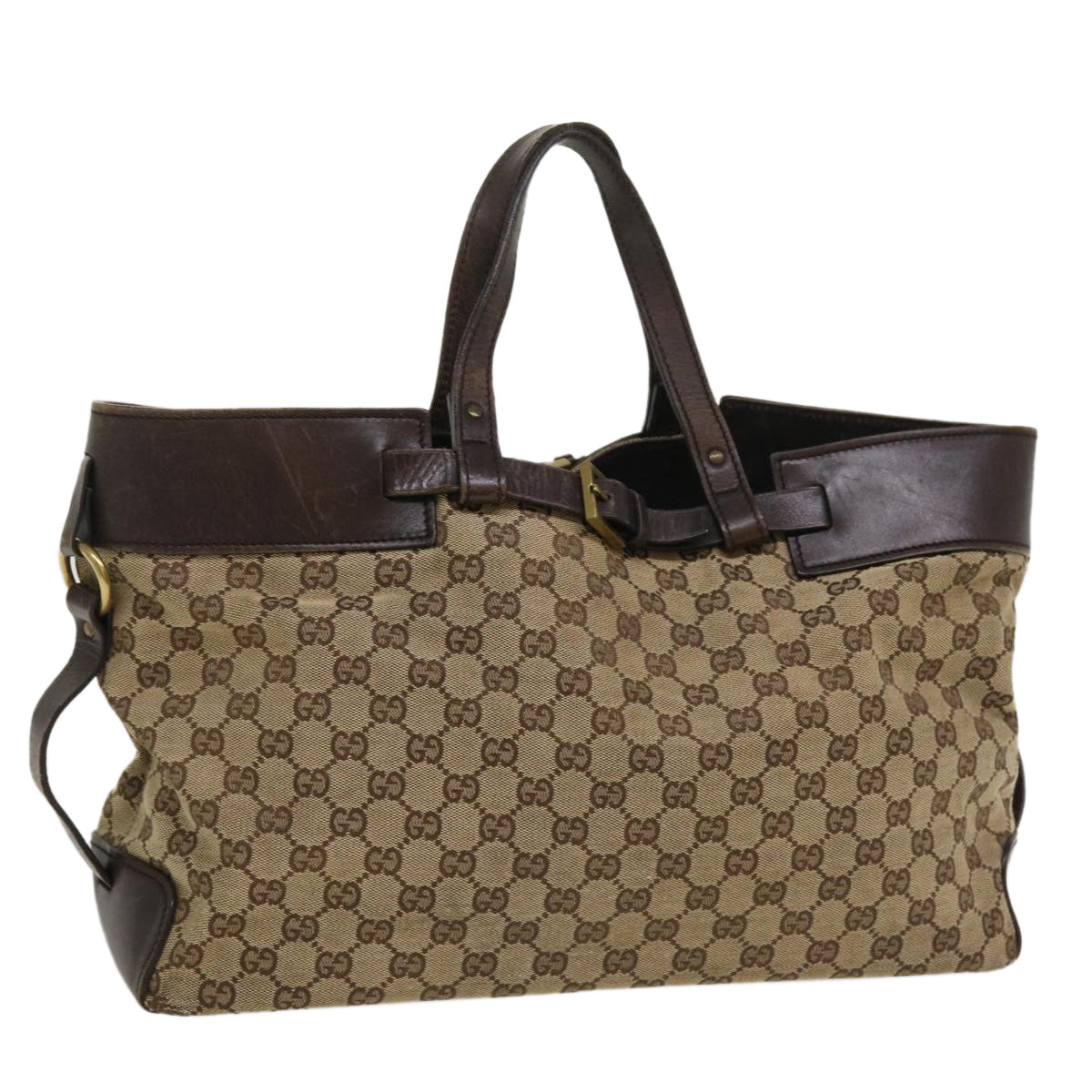 GUCCI GG Canvas Hand Bag Beige 106251 ac1823