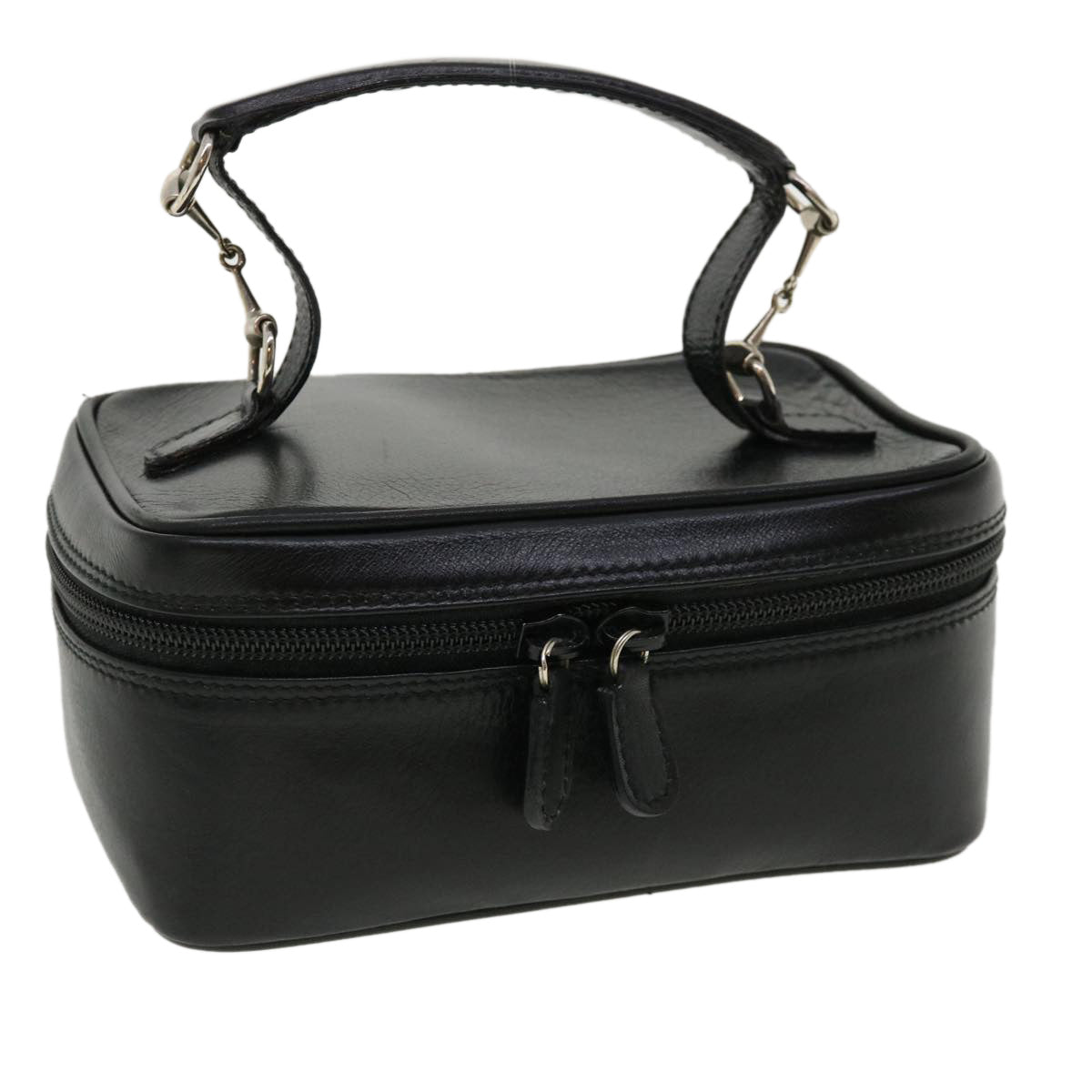 GUCCI Vanity Cosmetic Pouch Leather Black 032 270 0141 ac1828