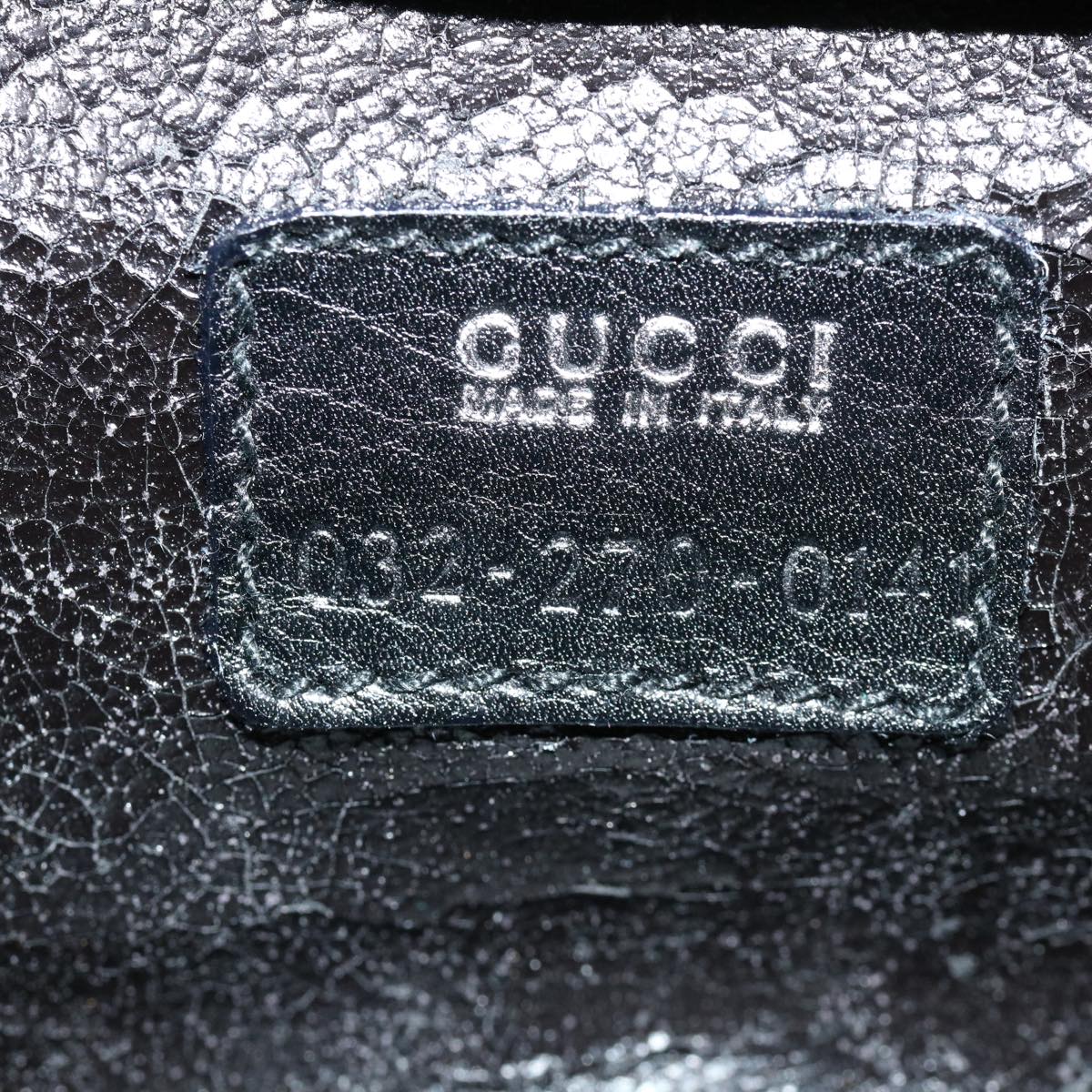 GUCCI Vanity Cosmetic Pouch Leather Black 032 270 0141 ac1828