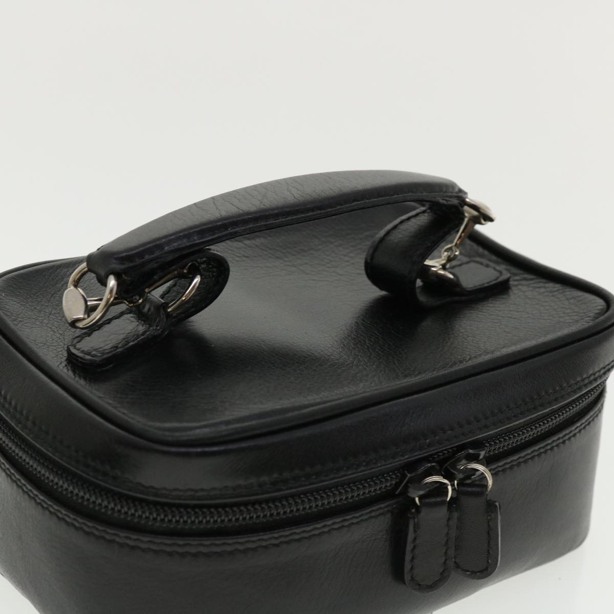 GUCCI Vanity Cosmetic Pouch Leather Black 032 270 0141 ac1828
