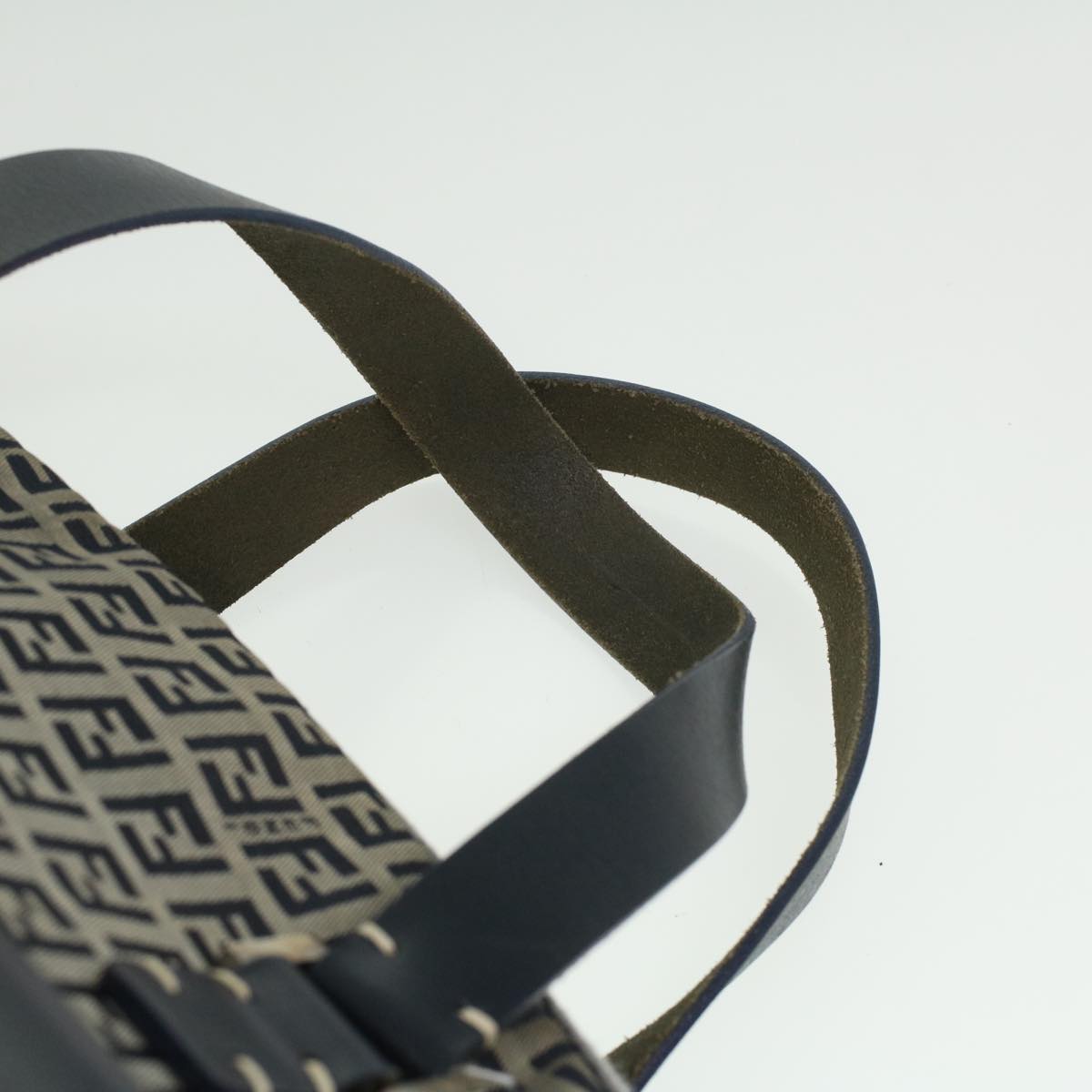 FENDI Zucchino Canvas Hand Bag Navy 71-16533-0-012 ac1835