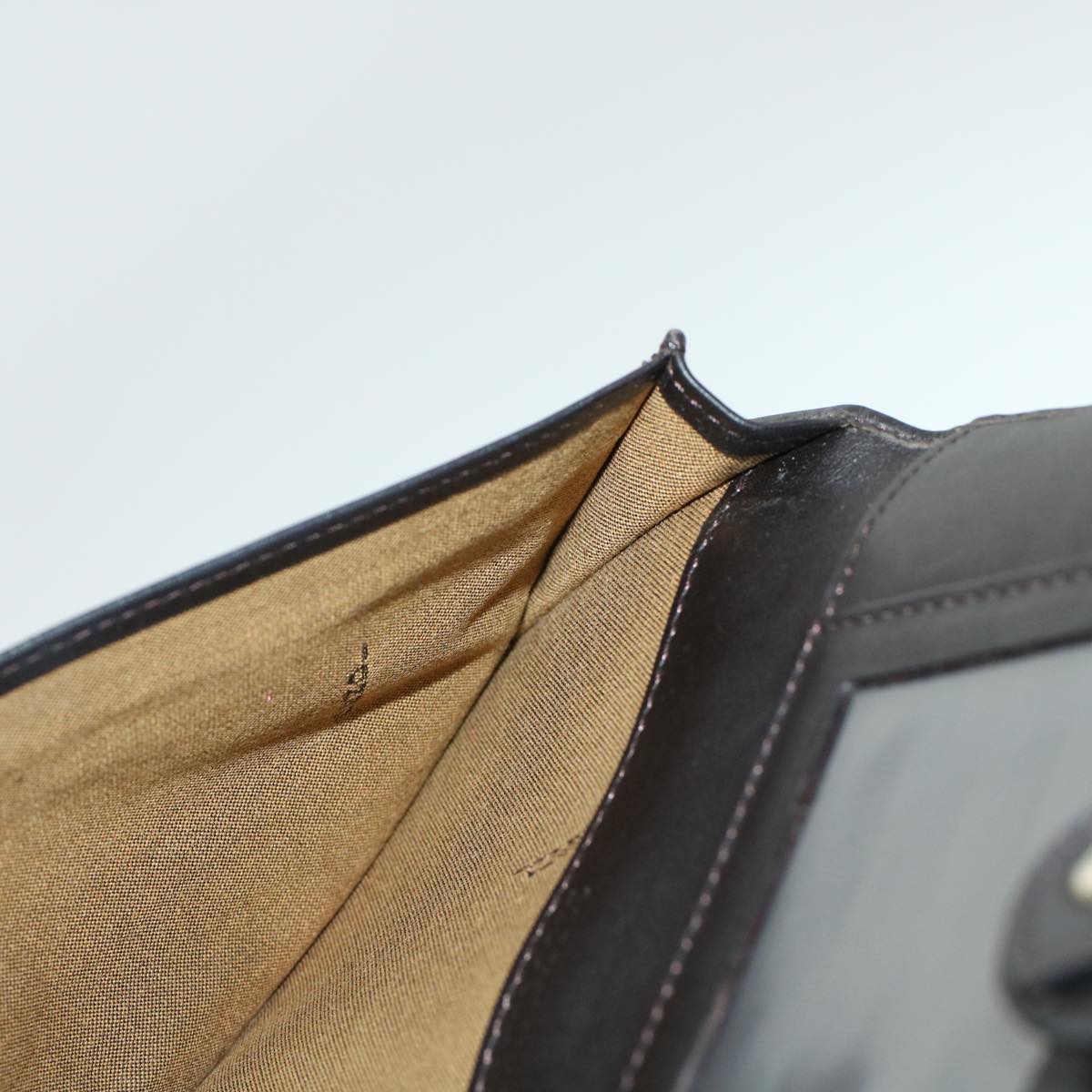 FENDI Zucca Canvas Wallet Black Brown ac1940