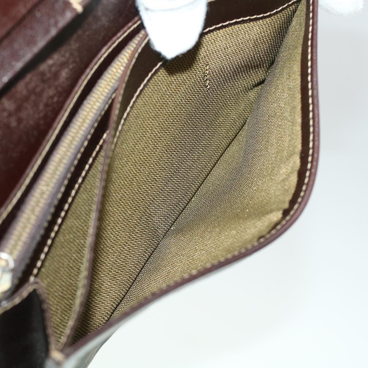 FENDI Zucca Canvas Wallet Leather 2Set Black Brown ac1941