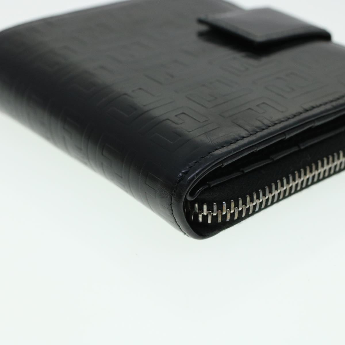 FENDI Zucca Canvas Wallet Leather 2Set Black Brown ac1941