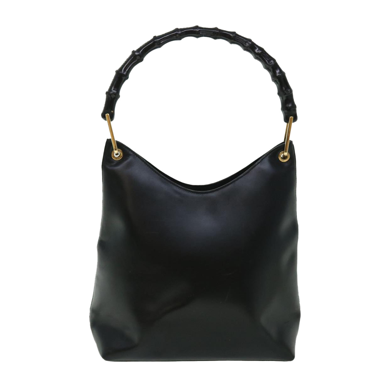 GUCCI Bamboo Shoulder Bag Leather Black 001.3007.001274 ac2080