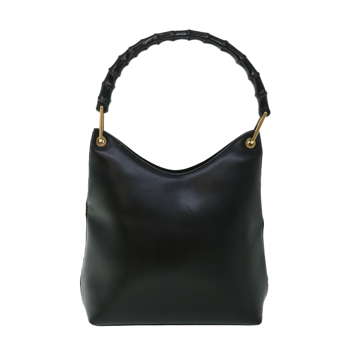 GUCCI Bamboo Shoulder Bag Leather Black 001.3007.001274 ac2080