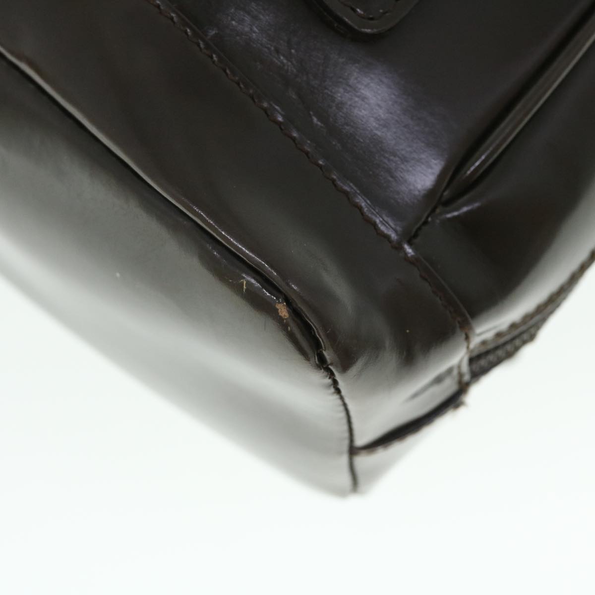 GUCCI Bamboo Shoulder Bag Nylon 2way Brown ac2125