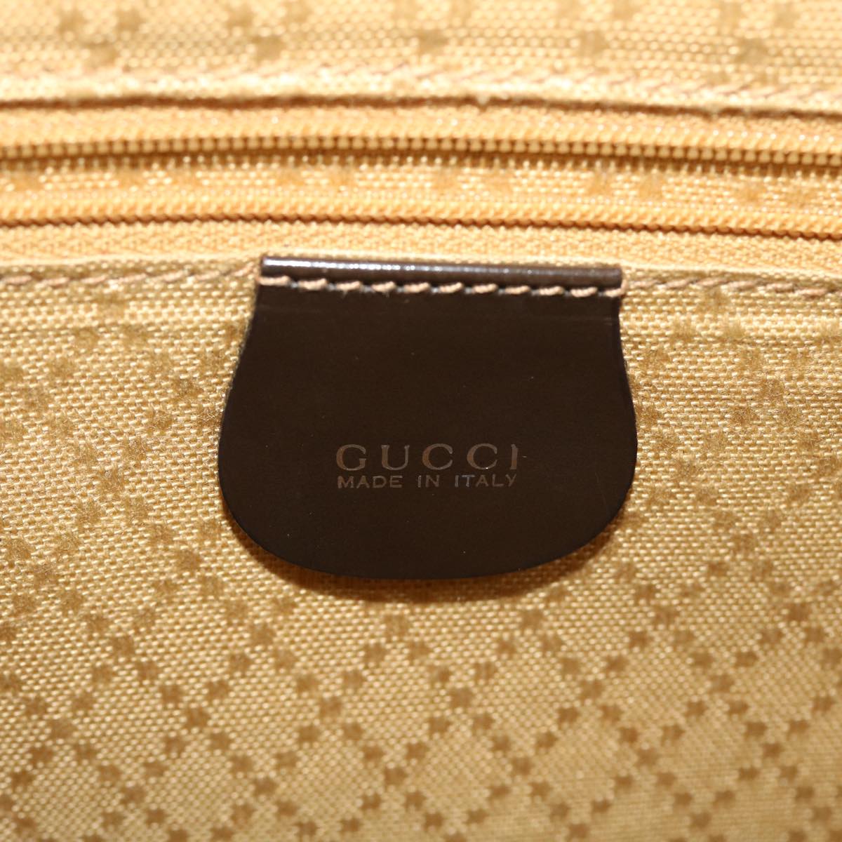 GUCCI Bamboo Shoulder Bag Nylon 2way Brown ac2125