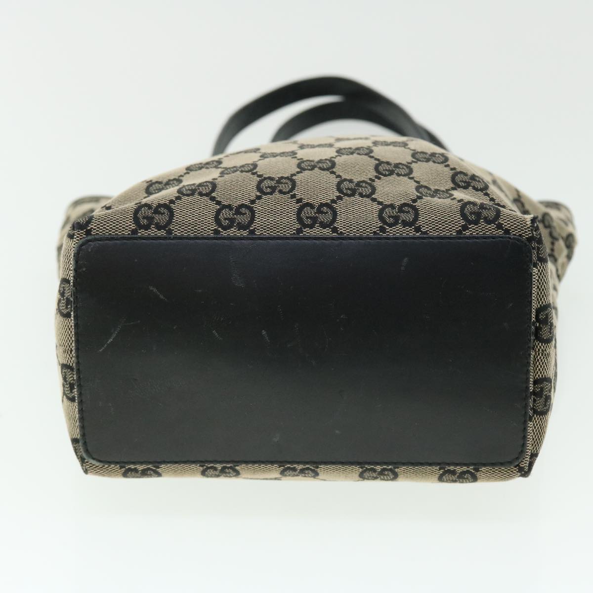 GUCCI GG Canvas Tote Bag Beige Black 002 1099 2404 ac2129