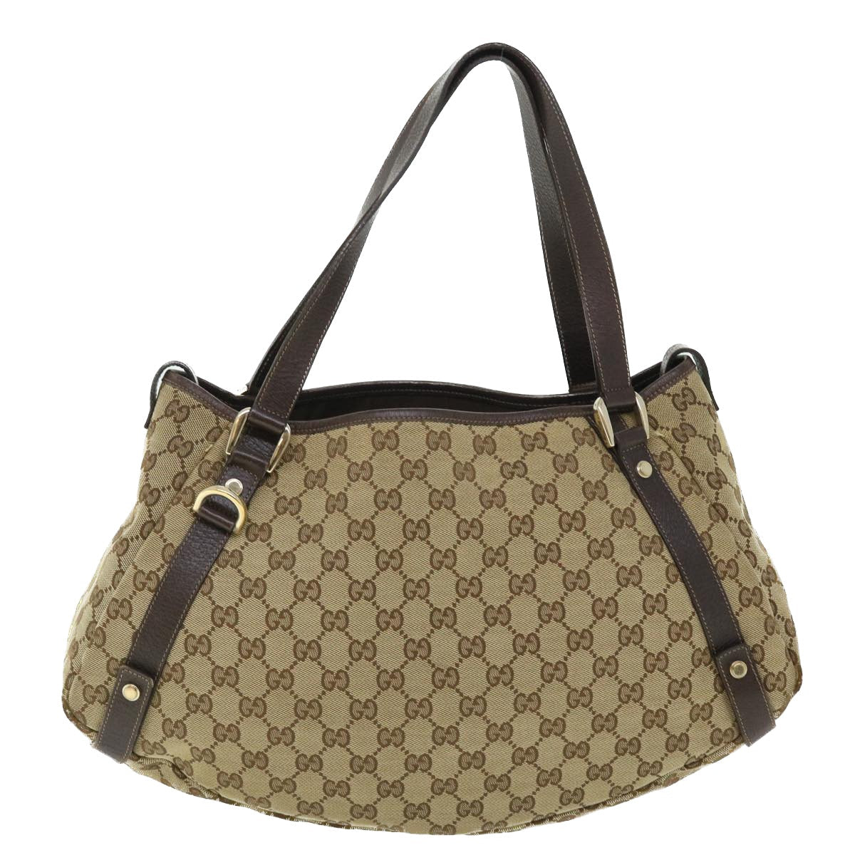 GUCCI GG Canvas Shoulder Bag Beige Brown 130736 ac2133