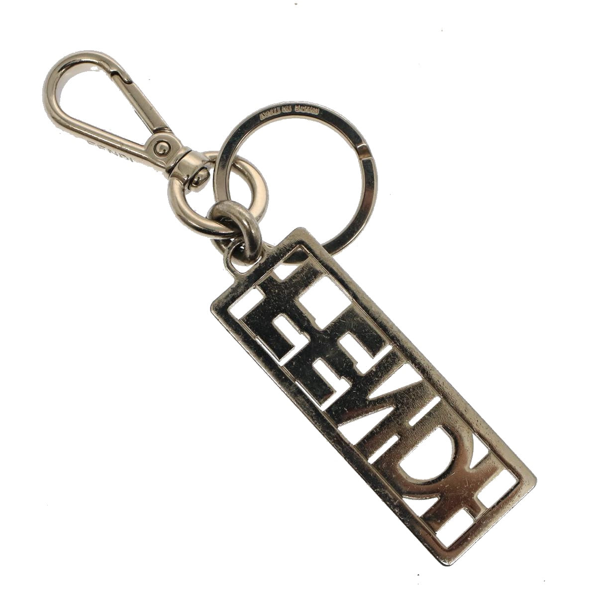 FENDI Key Holder Metal Silver ac2145