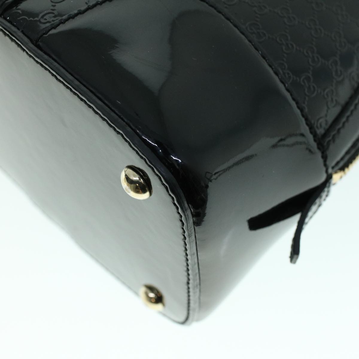GUCCI Micro GG Canvas Hand Bag Black 309617 ac2156