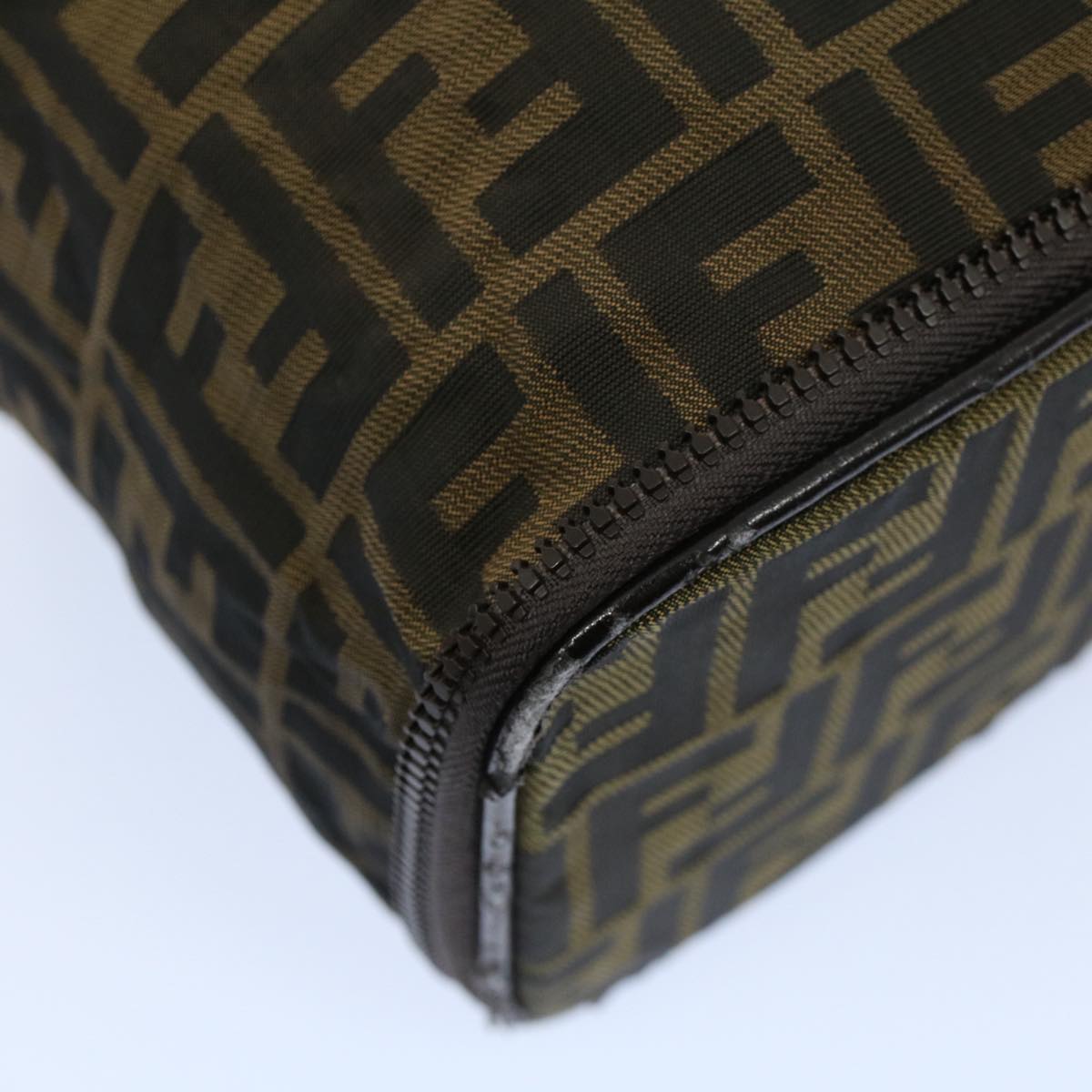 FENDI Zucca Canvas Vanity Cosmetic Pouch Brown ac2172
