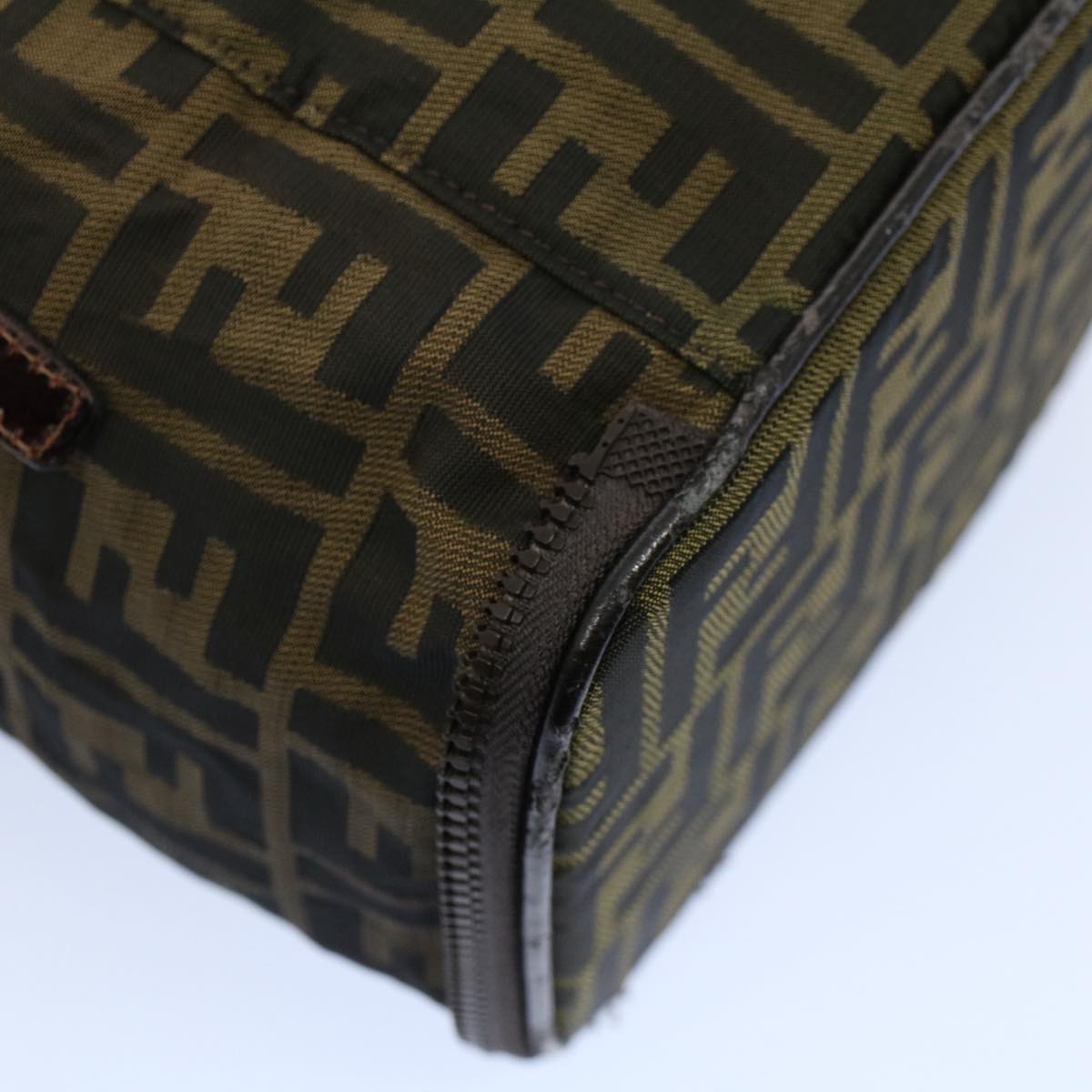 FENDI Zucca Canvas Vanity Cosmetic Pouch Brown ac2172