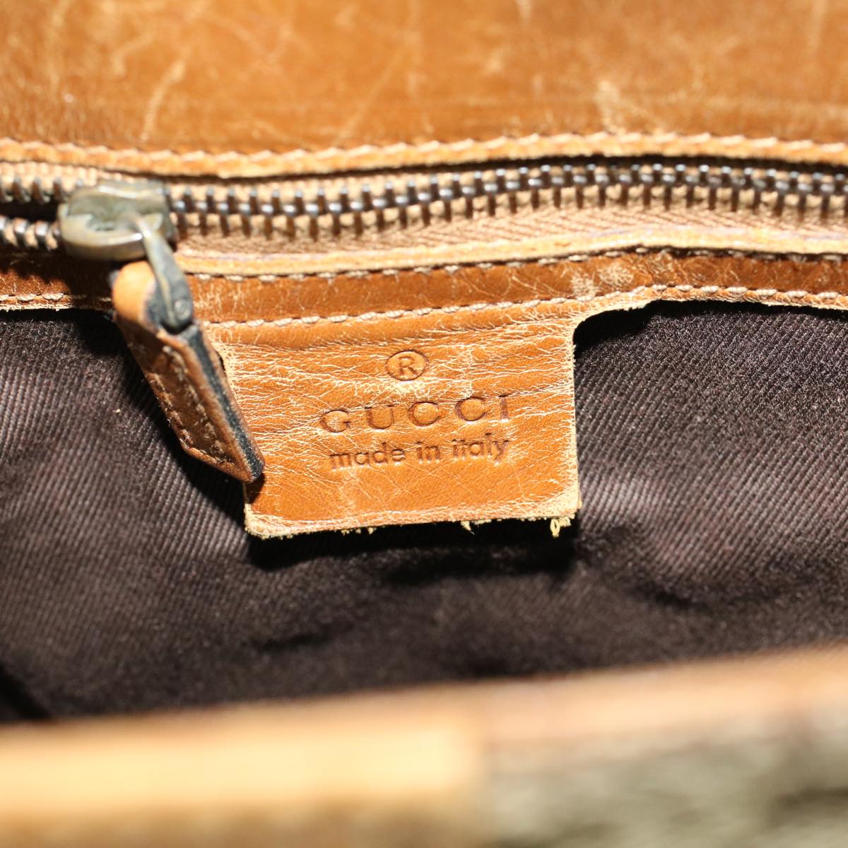 GUCCI GG Canvas Shoulder Bag Canvas Leather Beige Brown 110292 ac2178
