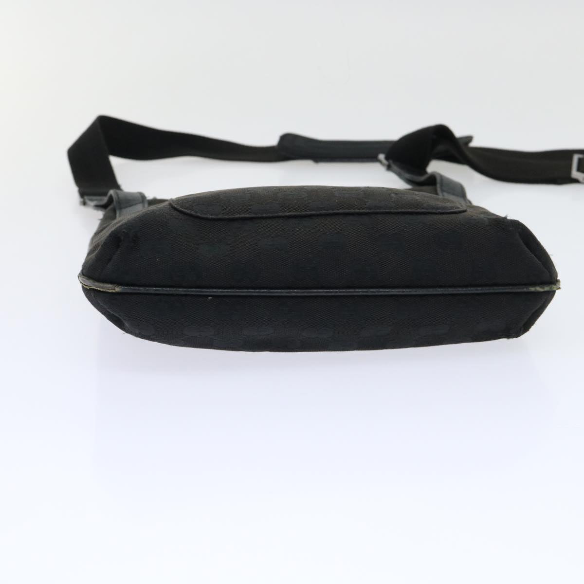 GUCCI GG Canvas Shoulder Bag Canvas Leather Black 122793 ac2179