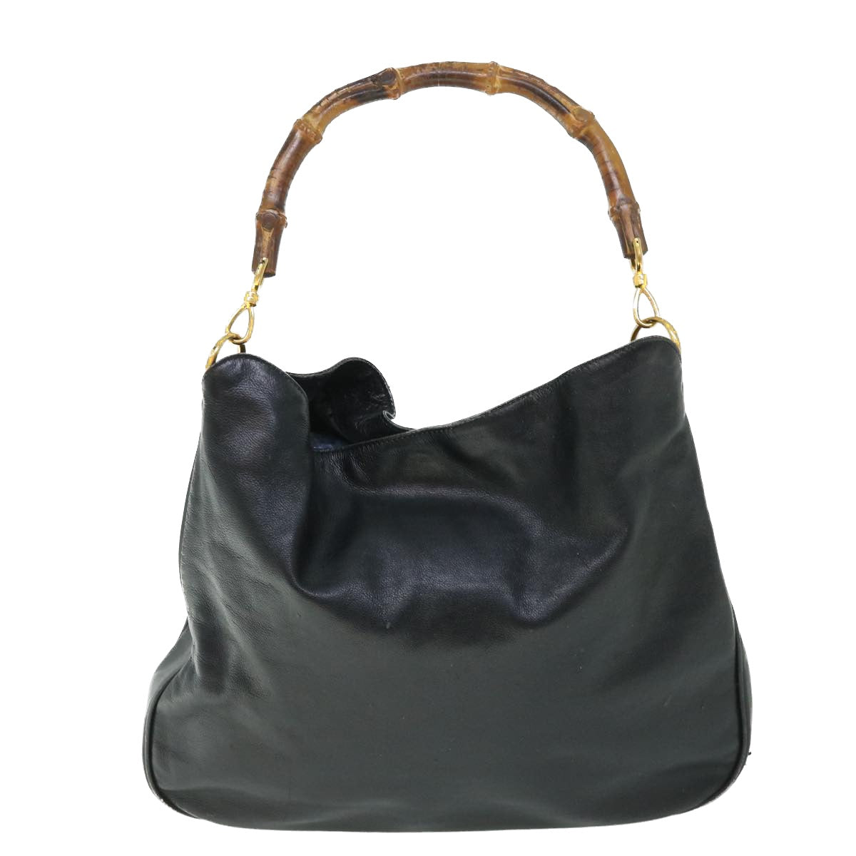 GUCCI Bamboo Shoulder Bag Leather 2way Black 001 3754 1577 ac2180