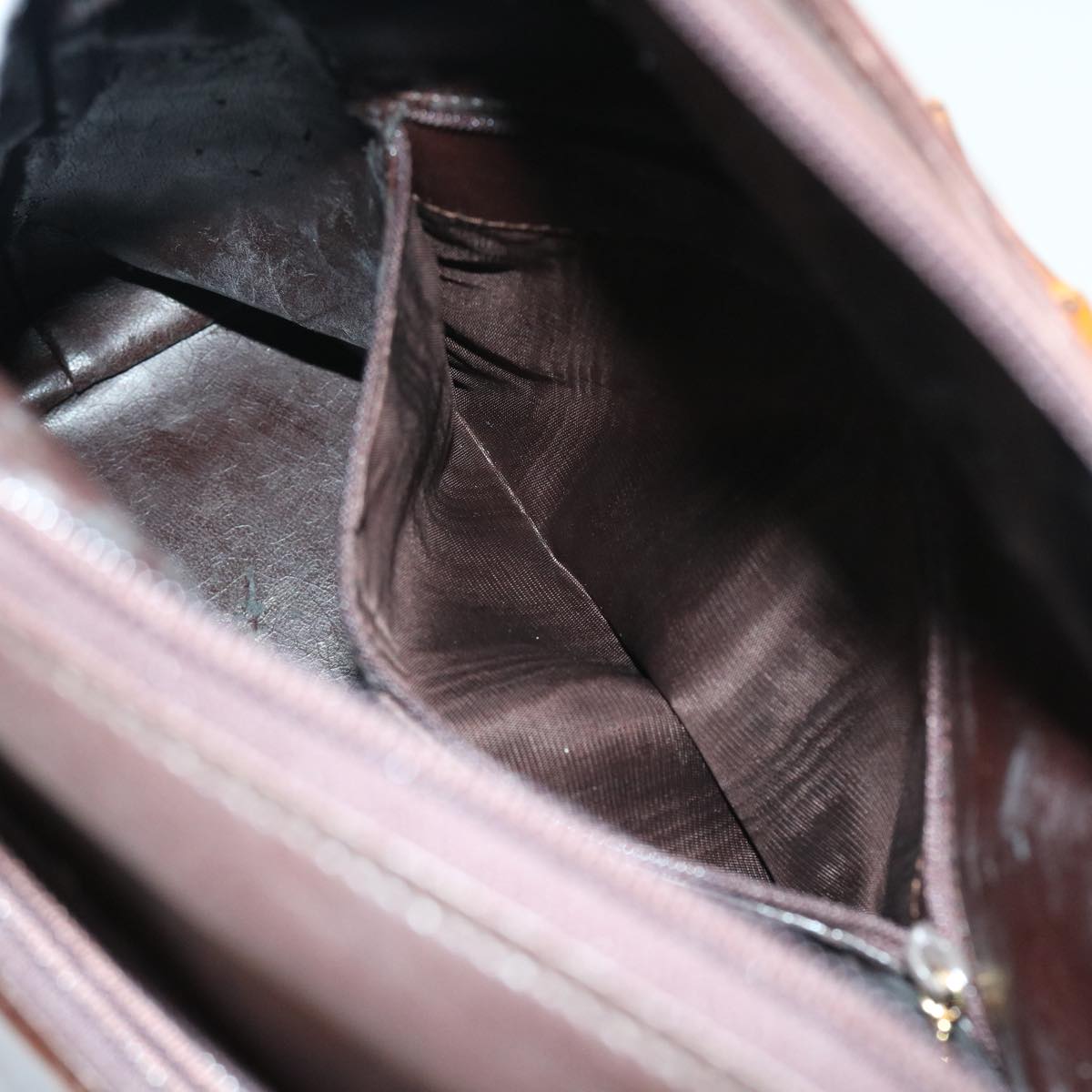 GUCCI Bamboo Hand Bag Leather 2way Brown 002 2058 0508 0 ac2195