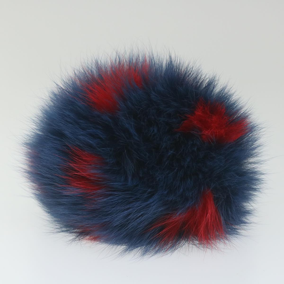 FENDI Pom Pom Charm Fur Red Navy ac2313