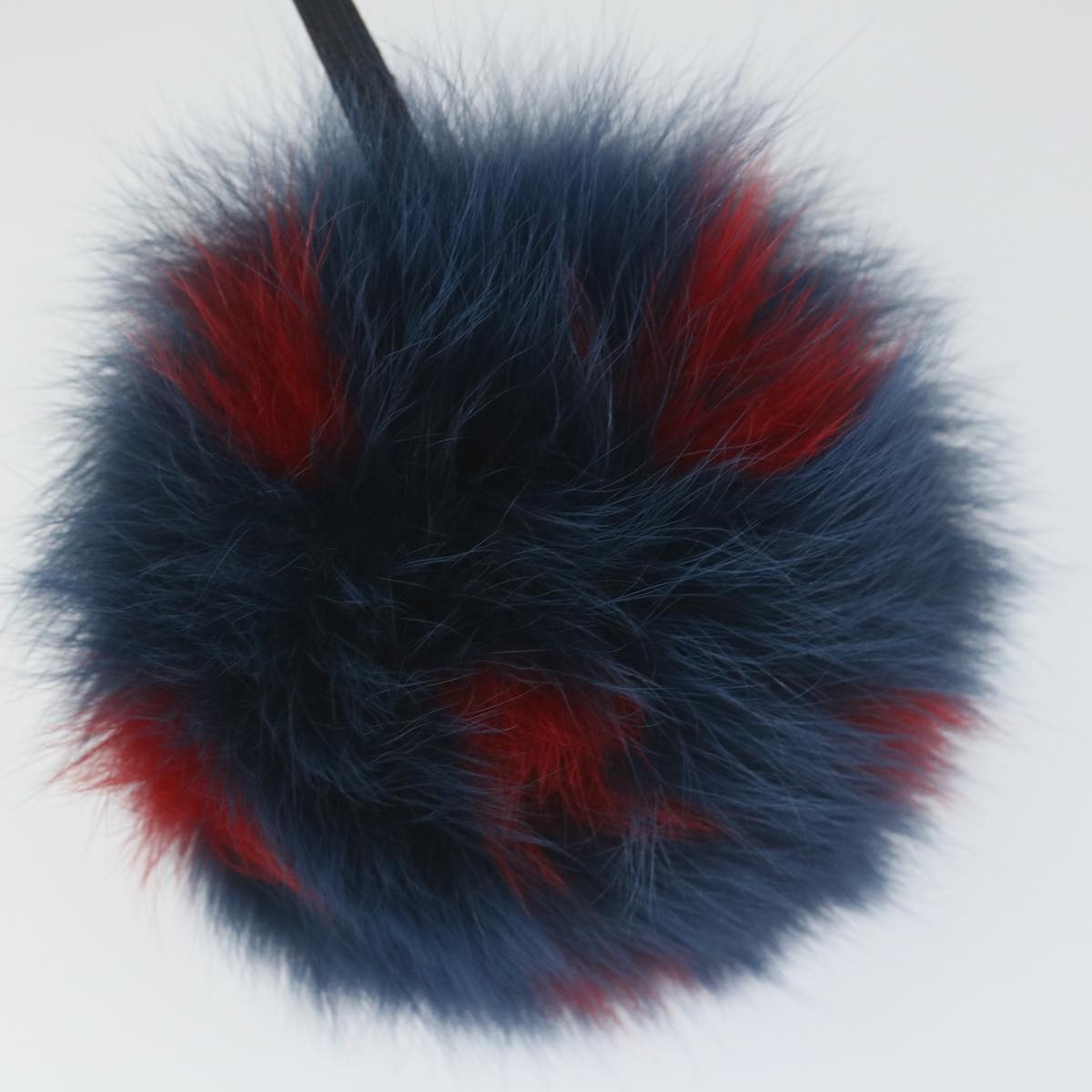 FENDI Pom Pom Charm Fur Red Navy ac2313