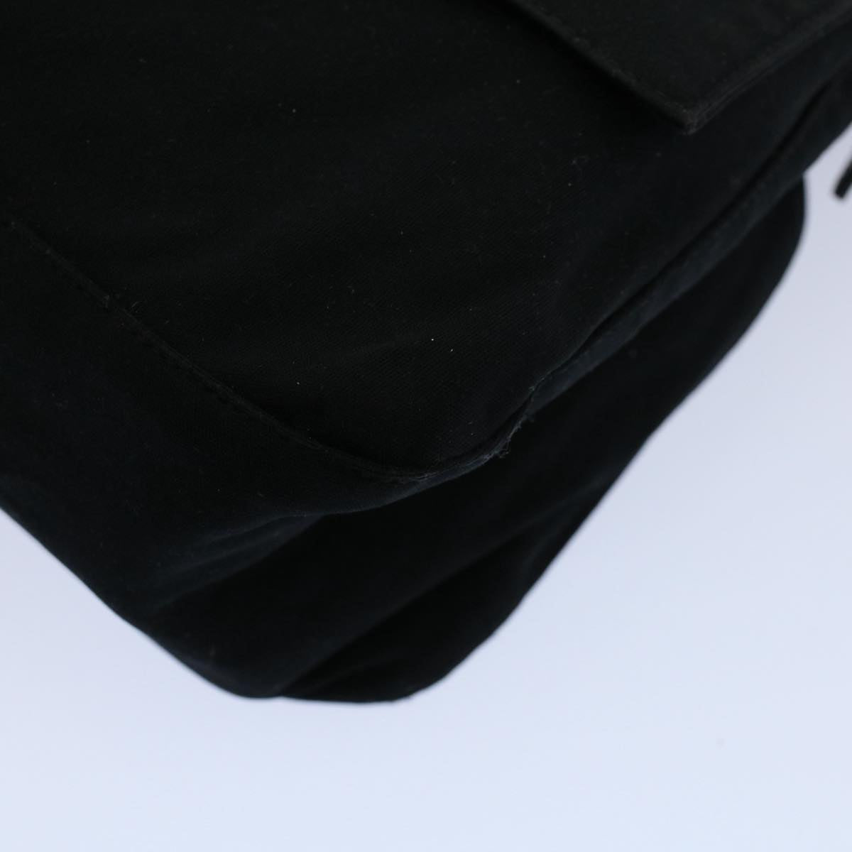 FENDI Mamma Baguette Shoulder Bag Nylon Black ac2413