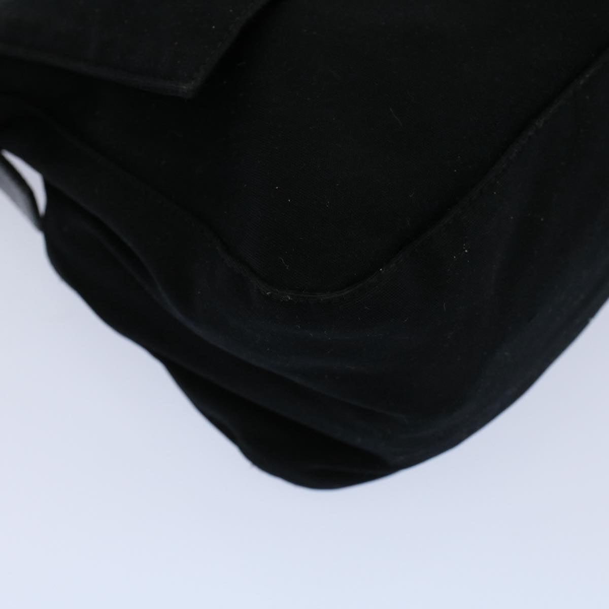 FENDI Mamma Baguette Shoulder Bag Nylon Black ac2413