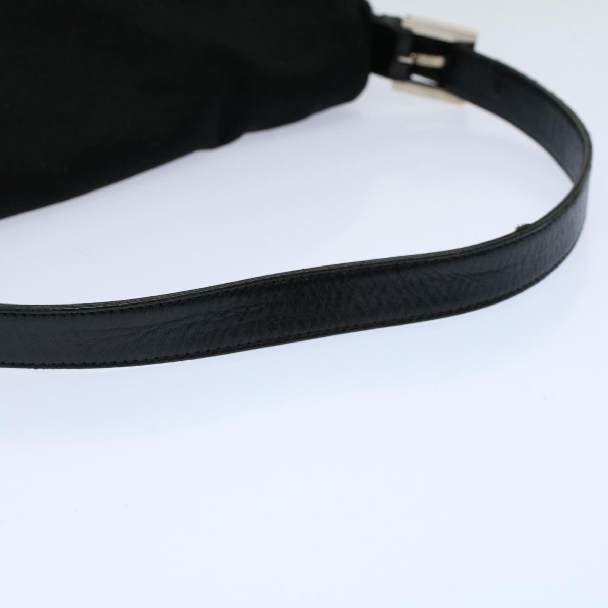 FENDI Mamma Baguette Shoulder Bag Nylon Black ac2413