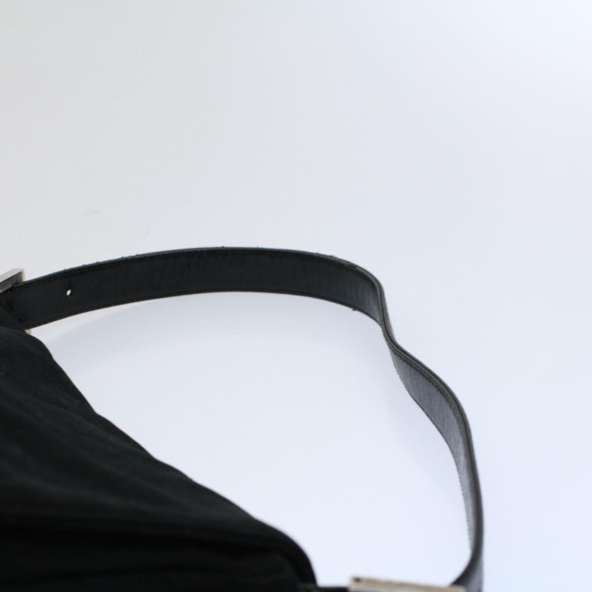 FENDI Mamma Baguette Shoulder Bag Nylon Black ac2413