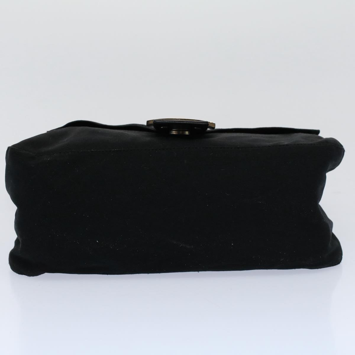 FENDI Mamma Baguette Shoulder Bag Nylon Black ac2413