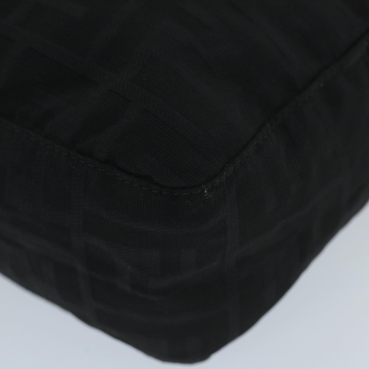 FENDI Zucca Canvas Tote Bag Nylon Leather Black ac2414