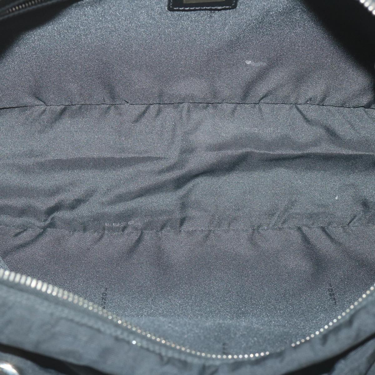 FENDI Zucca Canvas Tote Bag Nylon Leather Black ac2414
