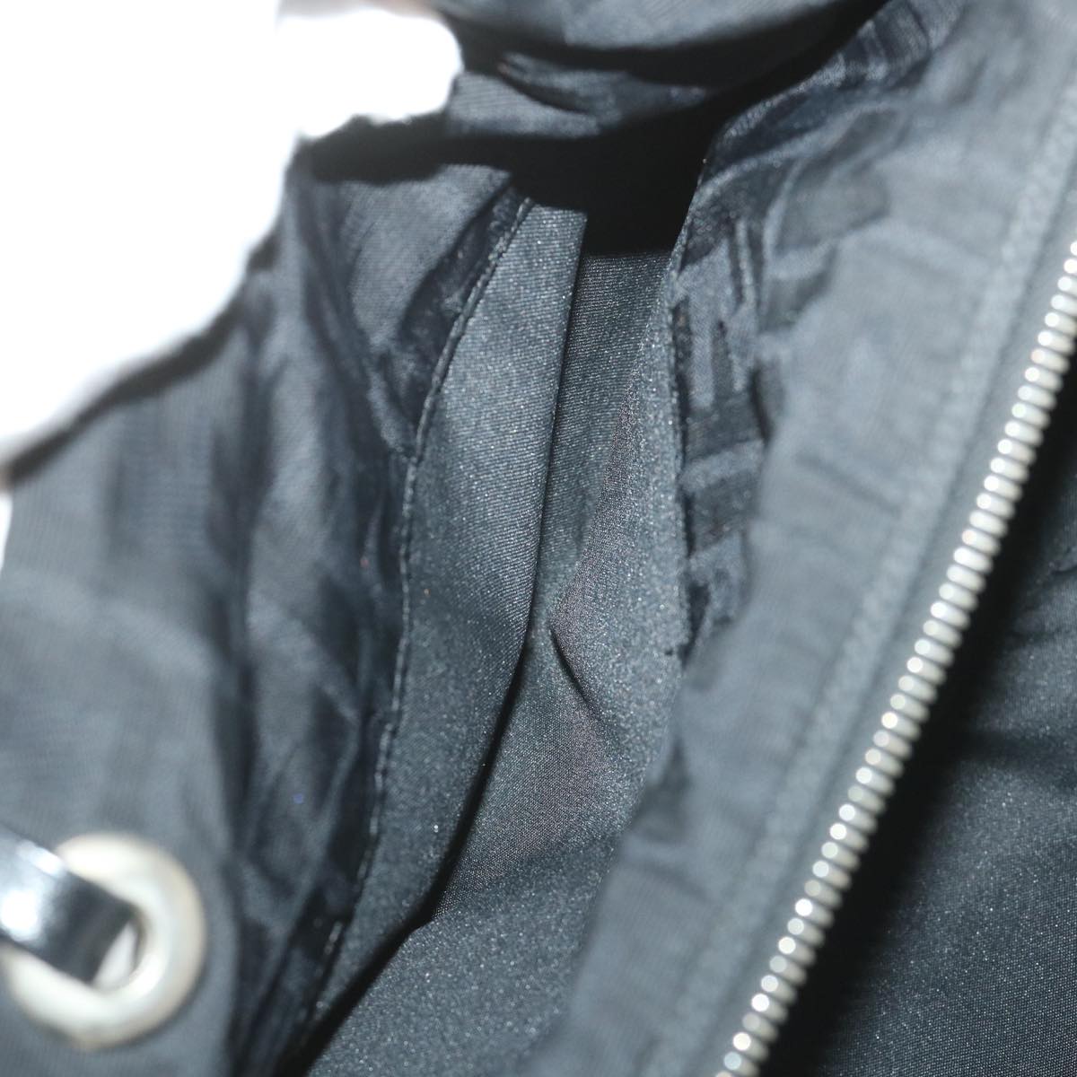 FENDI Zucca Canvas Tote Bag Nylon Leather Black ac2414