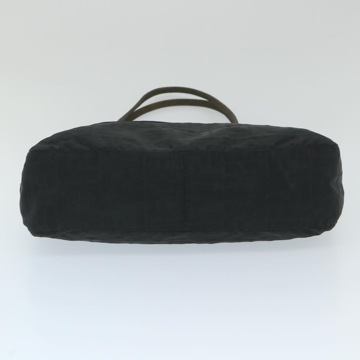 FENDI Zucca Canvas Tote Bag Nylon Leather Black ac2414