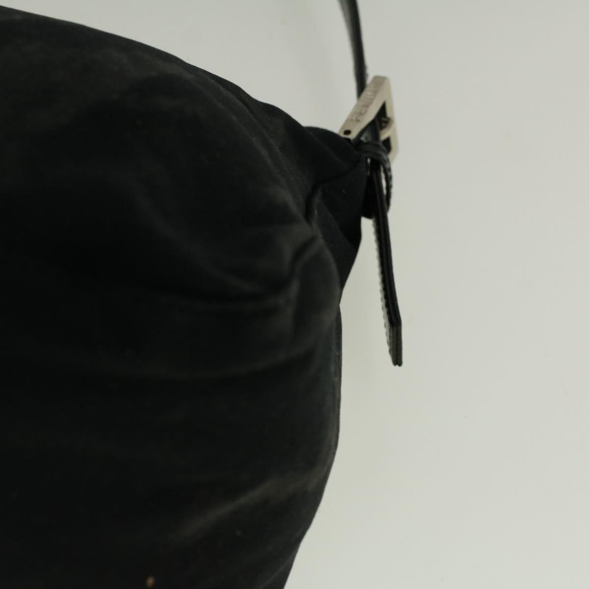 FENDI Mamma Baguette Shoulder Bag Nylon Black ac2482