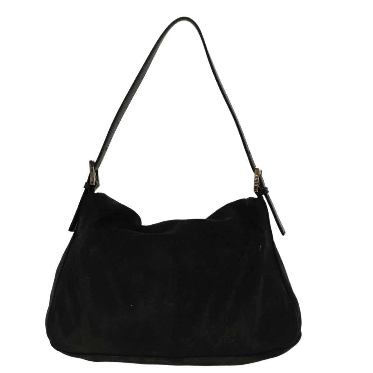 FENDI Mamma Baguette Shoulder Bag Nylon Black ac2482
