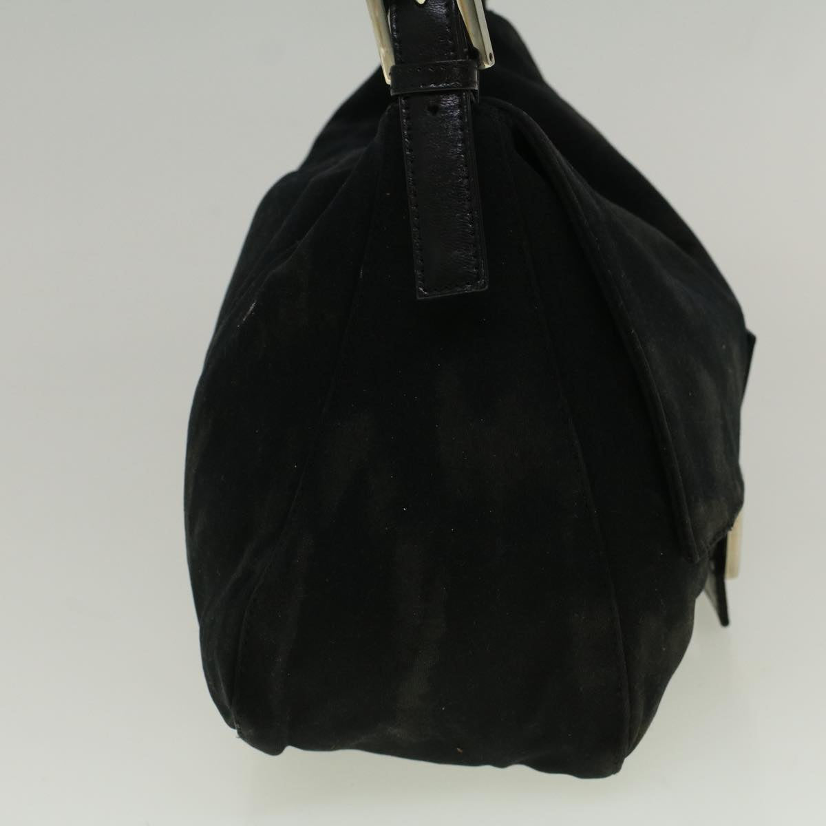 FENDI Mamma Baguette Shoulder Bag Nylon Black ac2482