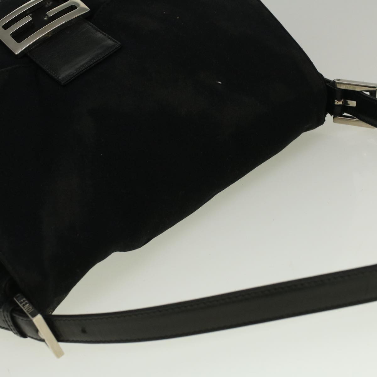 FENDI Mamma Baguette Shoulder Bag Nylon Black ac2482